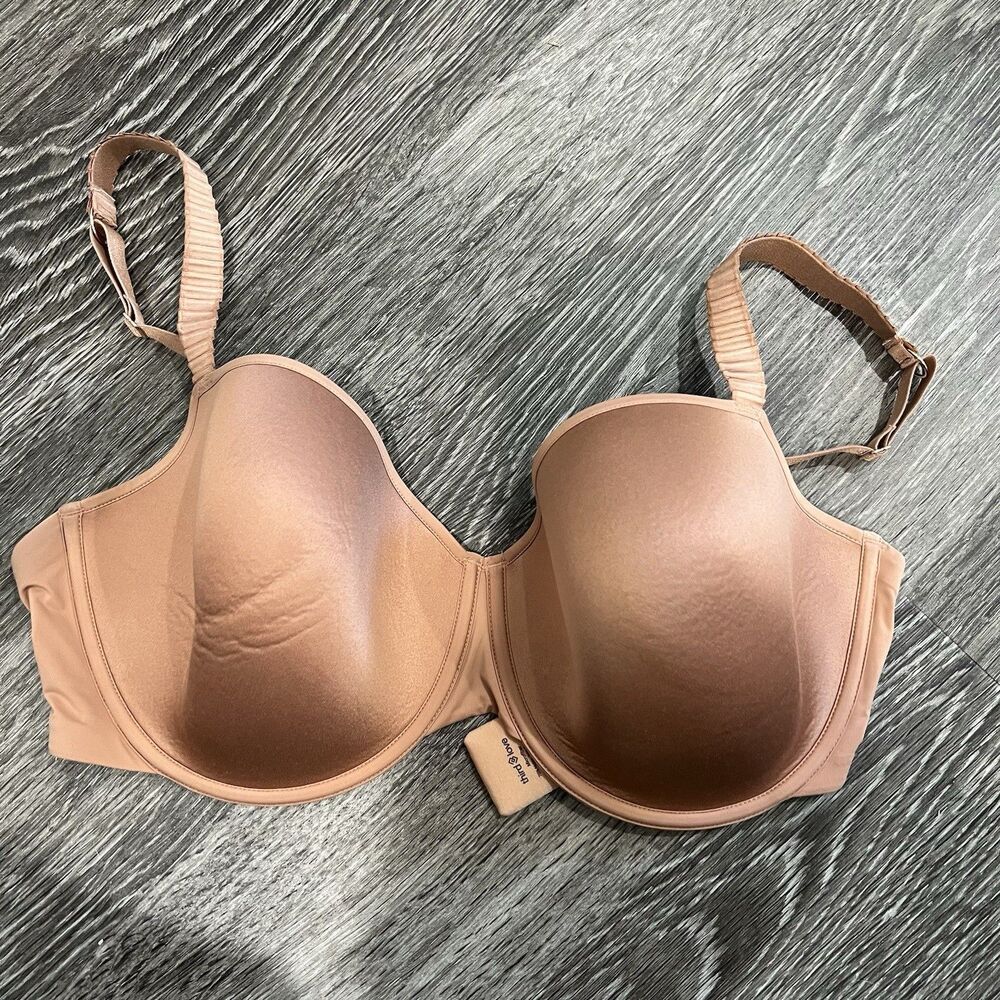 ThirdLove Microfiber T-Shirt Bra 34G Mocha Padded Underwire Hook & Eye